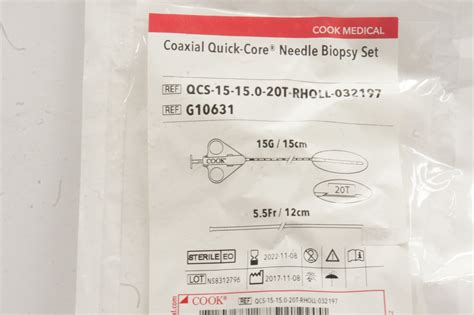 Cook Medical G10631 Coaxial Quick-Core Needle Biopsy Set 15G/15cm – imedsales