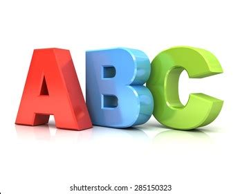 3d Abc Letters Isolated Over White Stock Illustration 285150323 | Shutterstock