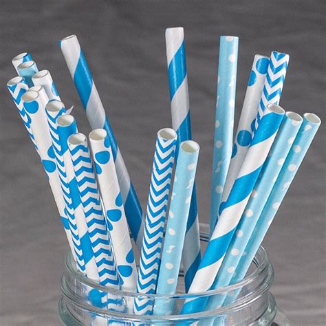 100-200 Bulk Packed Paper Straws Pattern Color -Biodegradable FDA ...