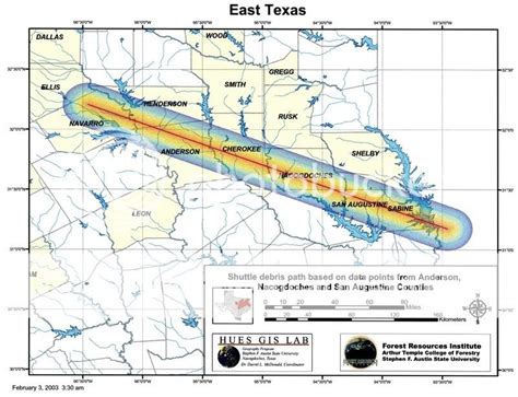 Columbia Disaster Debris Field - Google Earth Community