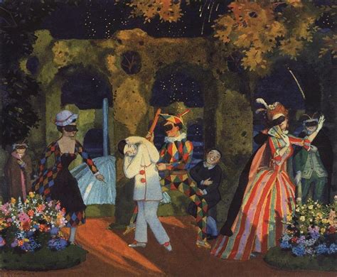 Italian Comedy 1, 1914 - Konstantin Somov - WikiArt.org