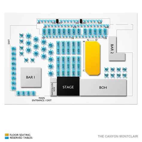 Canyon Montclair Seating Chart: A Visual Reference of Charts | Chart Master