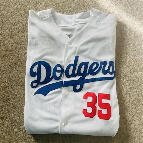 MLB Majestic Dodgers Jersey - Pre Loved - Majestic... - Depop