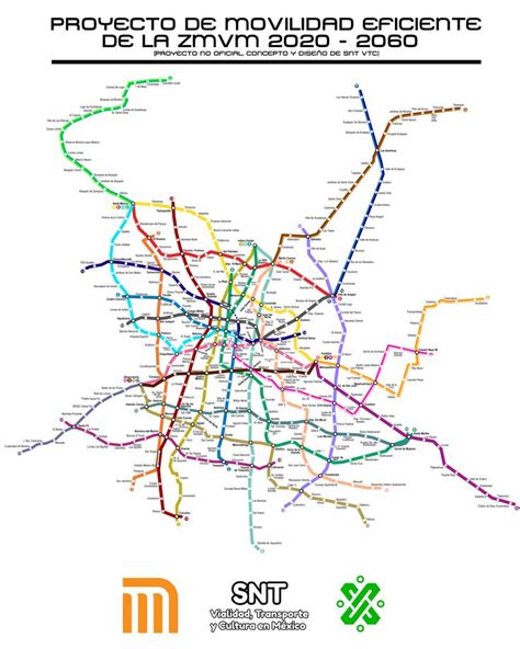 Plan Maestro del Metro 2020 - 2060 PME ZMVM | Mapa del metro, Metro de ...