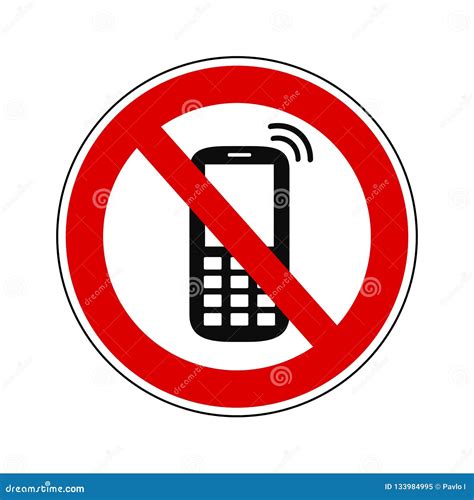 Phone ban sign - vector stock vector. Illustration of security - 133984995