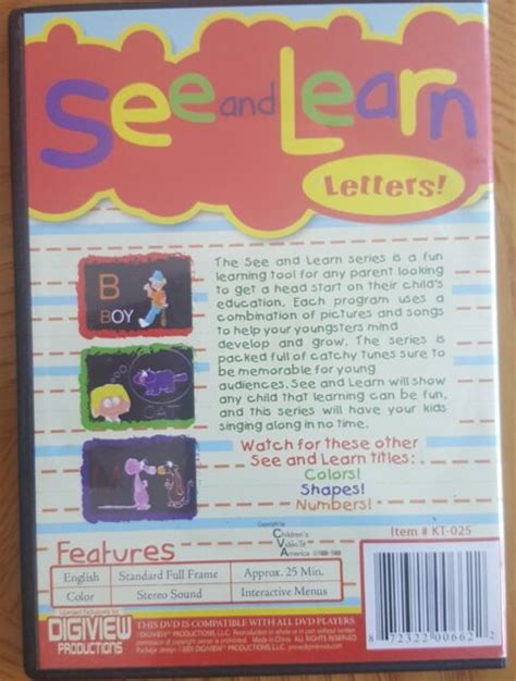 See and Learn - Letters (DVD, 2006) | eBay