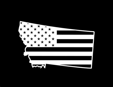 Amazon.com: ND234W Montana Flag Decal Sticker | 7-Inches By 4.3-Inches ...