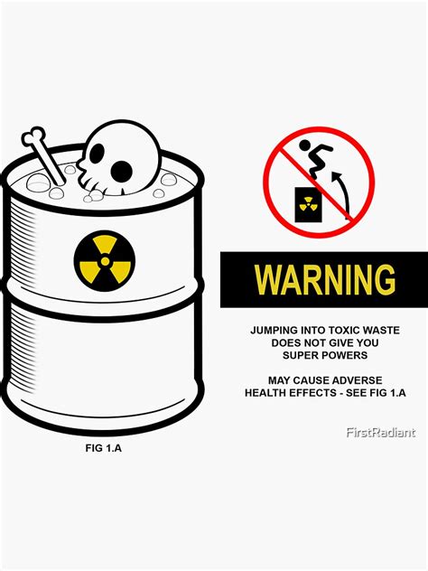 "Warning toxic waste" Sticker by FirstRadiant | Redbubble