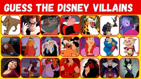 Guess The Disney Villains...? Disney Quiz - YouTube