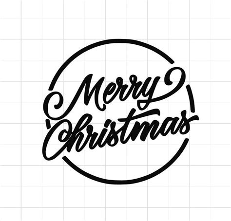 merry christmas lettering on a white background with black and white circles in the middle,