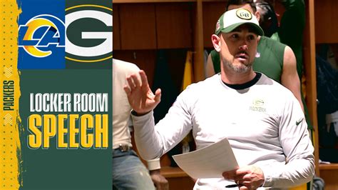 Matt LaFleur's locker-room speech after Packers' victory over Rams