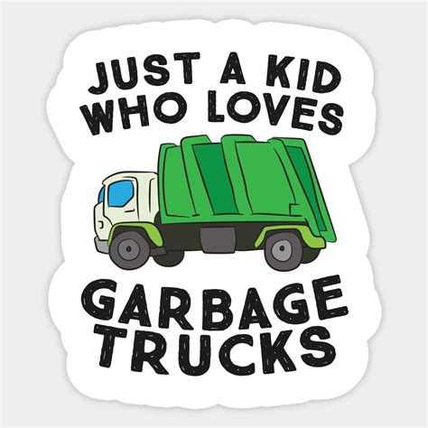 Garbage Truck Son Gift Just A Kid Who Loves Garbage Trucks by eqdesigns in 2024