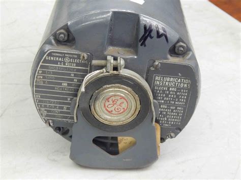 #5 General Electric GE AC-Motor HC41KE651 1/3HP Fr 48 3450 RPM 115/230V ...