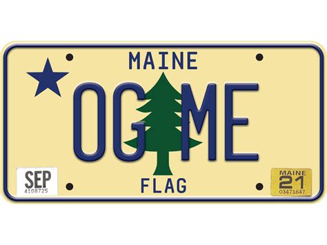 Maine Original Flag License Plate by Kim Slawson on Dribbble