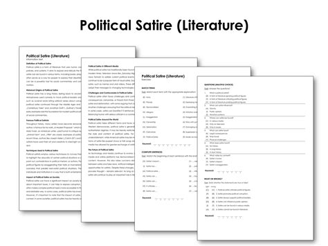 Political Satire (Literature) | Made By Teachers