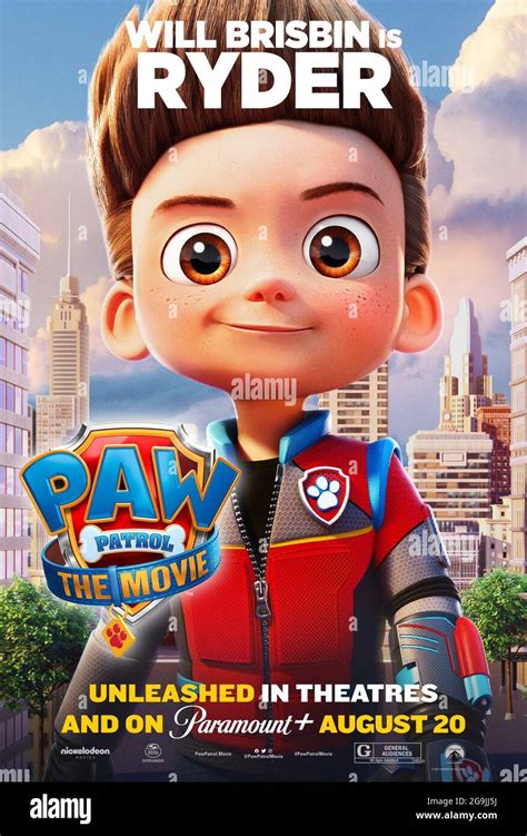 PAW PATROL: THE MOVIE, character poster, Ryder (voice: Will Brisbin ...