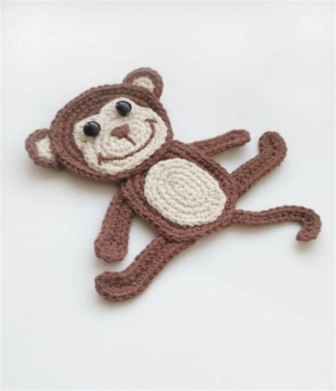 PATTERN Monkey Applique Crochet Pattern PDF Jungle Animal - Etsy