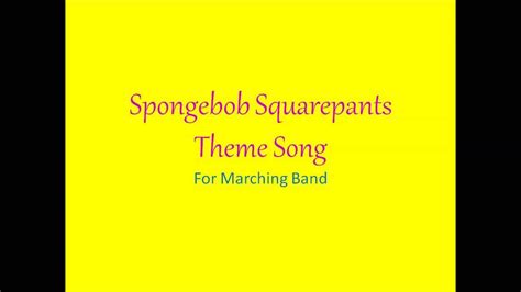 Spongebob Squarepants Theme Song Marching Band - YouTube