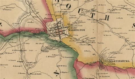 1861 Map of Washington County PA Digital File - Etsy