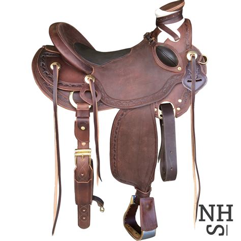 Sporting Goods DEEP SEAT WESTERN ROPING SADDLE 15 16 17 FLORAL TOOLED ...