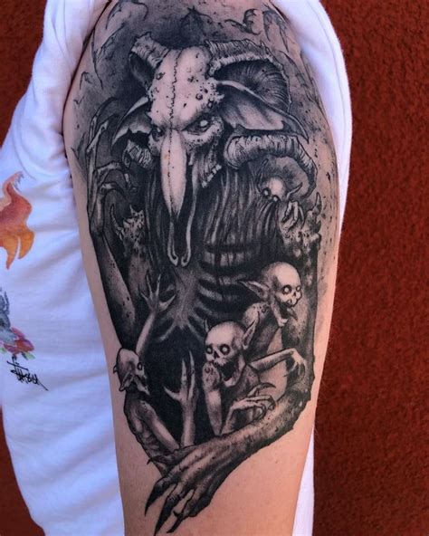 Pin by BEST TATTOOS on Horror Tattoo | Horror tattoo, Tattoos, Black and grey tattoos