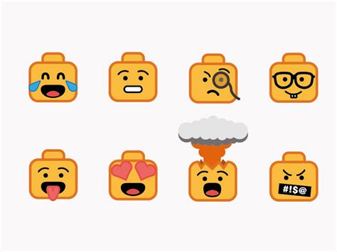 Lego Emojis by Tara on Dribbble