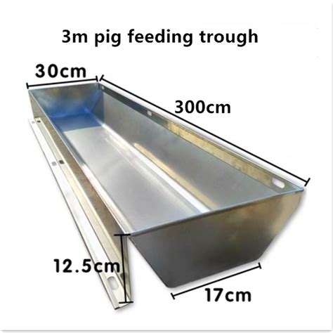 Customized 3m Pig Feeding Trough / Feeder - Galvanized Trough and Livestock Trough