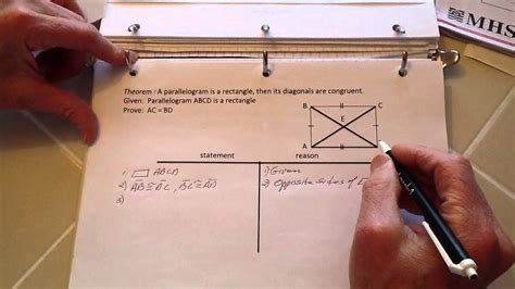 Proof: a rectangle's diagonals are congruent. - YouTube