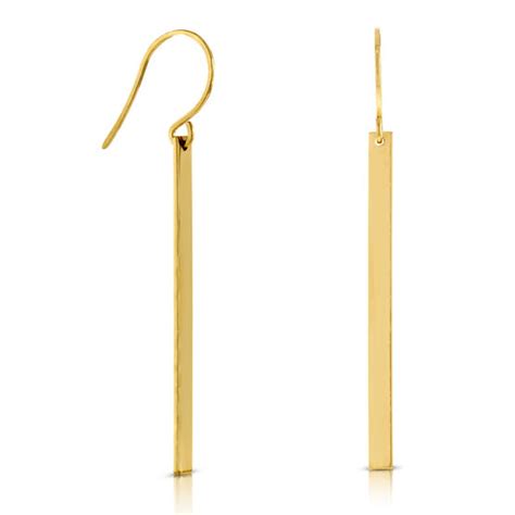 Gold Bar Dangle Earrings 14K | Ben Bridge Jeweler