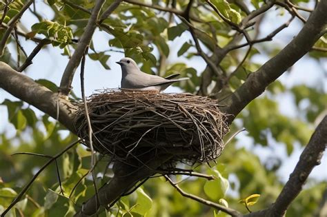 Premium AI Image | Nesting Collared Dove