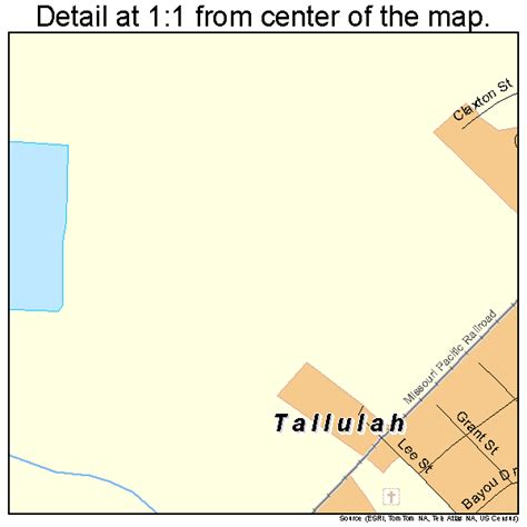 Tallulah Louisiana Street Map 2274690