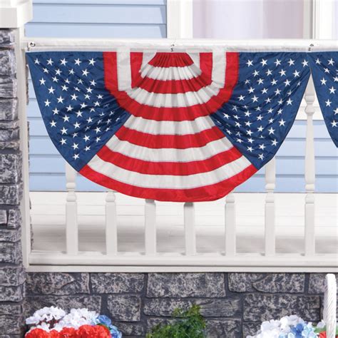 Set of 2 Patriotic Bunting Flags | Collections Etc.