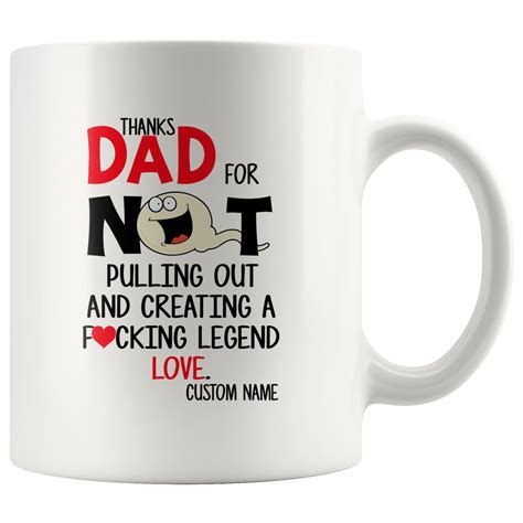 Funny FATHERS Day Mug Father's Day Giftthanks Dad for | Etsy