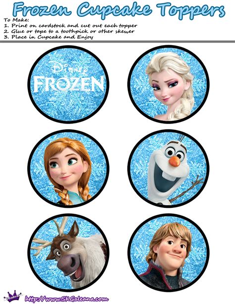 Frozen cupcake toppers, Frozen printables, Frozen cake topper