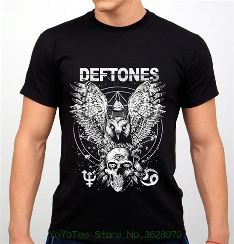 O neck Fashion Casual High Quality Print T Shirt Deftones Tshirt Rock Band T shirt Black New-in ...