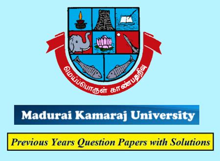 Madurai Kamaraj University Old Question Papers PDF Free Download ...