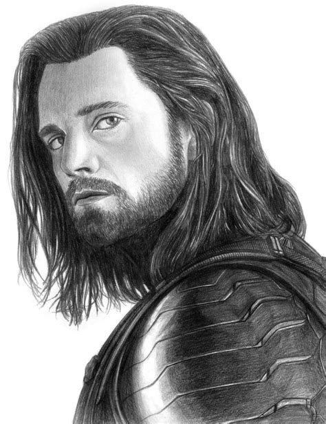 marvel Art Drawings Pencil Bucky