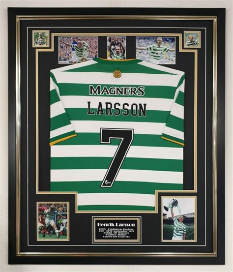 Henrik Larsson Signed Photo with Celtic FC Football Shirt Framed ...