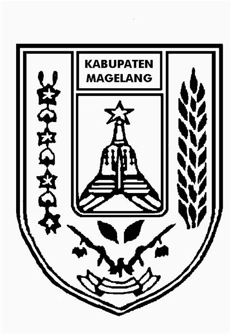 Logo Kabupaten Magelang Hitam Putih