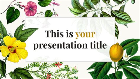 Amazing Botanical. Free PowerPoint Template & Google Slides Theme