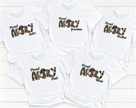 Custom Army Family Shirts Proud Army T-shirts Dad Mom - Etsy