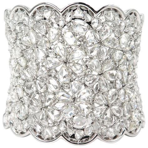 Diamond Wide Cuff Bracelet at 1stDibs | wide diamond cuff bracelet