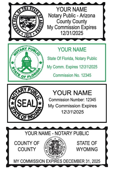 Notary Public Rectangular Seal – Custom Stamps Online | Download ...