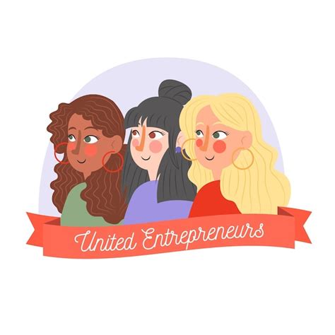 Free Vector | Flat-hand drawn confident female entrepreneurs illustration