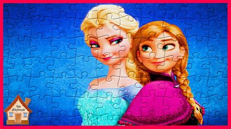 Elsa & Anna Frozen Puzzle | PlayHouse Puzzles for Kids Disney Jigsaw - YouTube