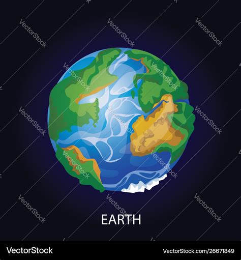 Planet earth cartoon Royalty Free Vector Image