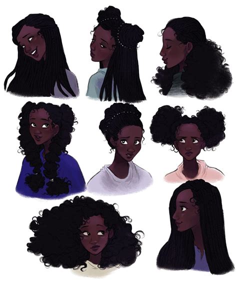 Cartoon Curly Hair Drawing Reference : Pin By Raven Dark On Drawings | Giblrisbox Wallpaper