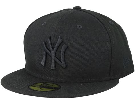 New York Yankees MLB Basics Black/Black 59Fifty Fitted - New Era caps ...