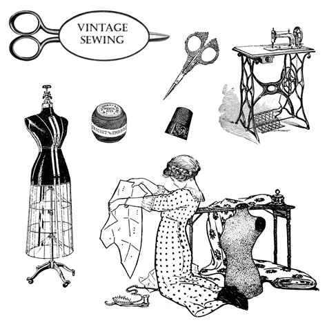 Vintage Couture Clipart Photo stock libre - Public Domain Pictures