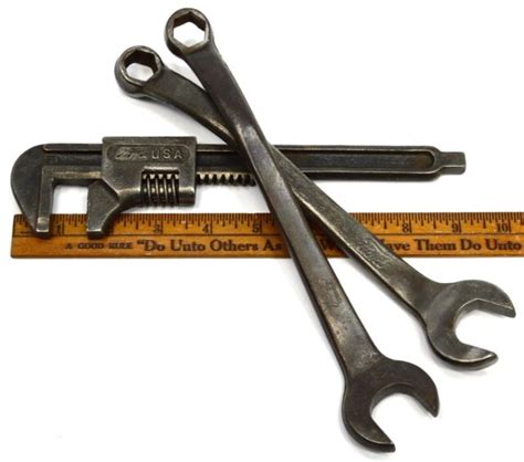 Vintage FORD WRENCH Lot of 3 Advertising Wrenches! 2-COMBINATION & 1 Adjustable! | eBay